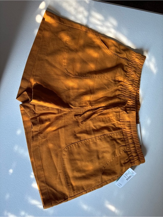 Maurices Pants - Maurices Mustard Orange Casual Elastic-Waist Shorts